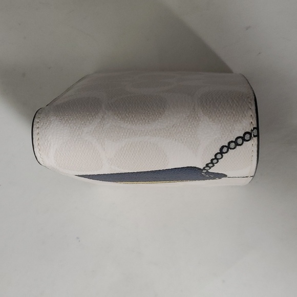 Coach CH085 3 In 1 Wallet Signature Canvas W/Trompe L'oeil Print SV/Chalk Multi - Picture 10 of 12